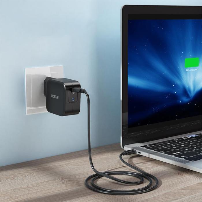 Choetech - Choetech Väggladdare 61W GaN USB-C - Svart