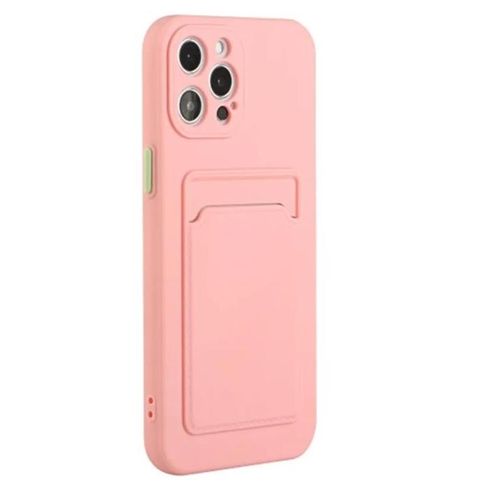 Taltech - iPhone 15 Pro Mobilskal Korthållare TPU - Rosa
