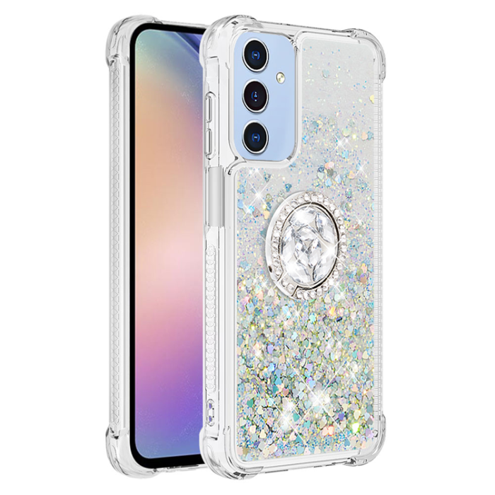 A-One Brand - Galaxy A17/A26 Mobilskal Kickstand Quicksand TPU - Silver