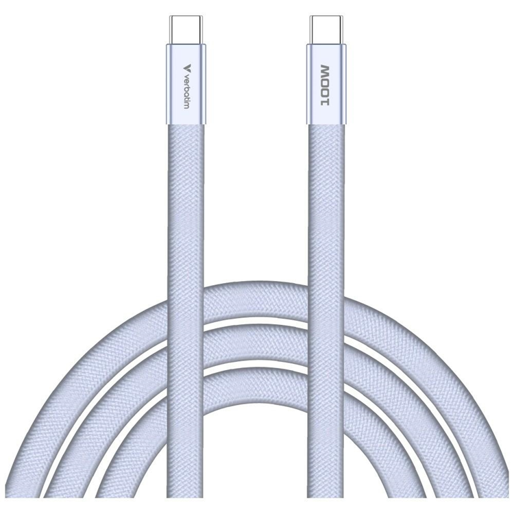 Verbatim USB-C Till USB-C Kabel 100W Soft Touch 1.2m - Lila