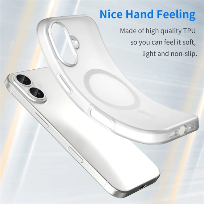 A-One Brand - iPhone 17 Mobilskal MagSafe Slim Matte Translucent - Vit