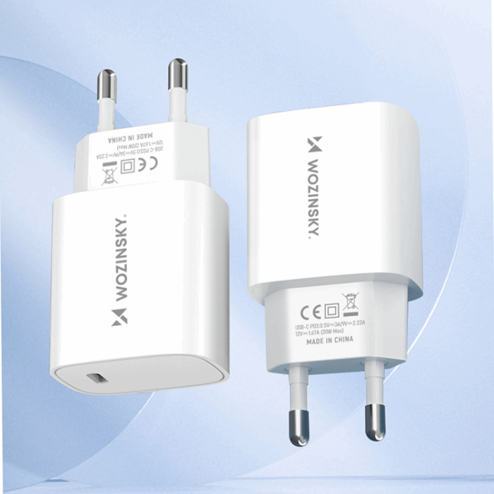 Wozinsky - Snabb Väggladdare 20W USB-C - Vit