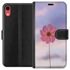 Gustaf - Pl&aring;nboksfodral till Apple iPhone XR med Rosa blomma