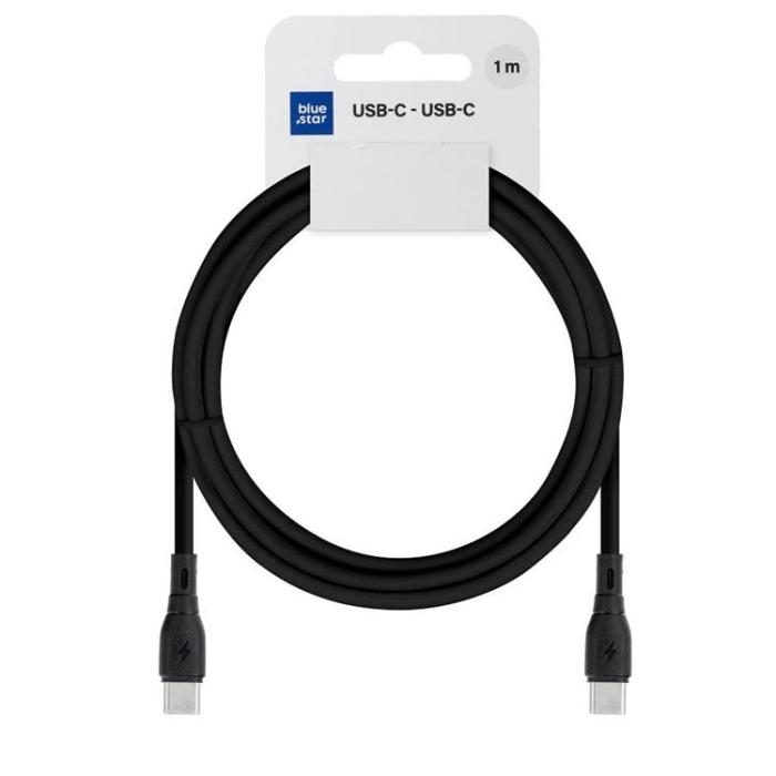 Blue Star - Blue Star USB-C - USB-C 3A 60W Kabel 1m ECO PJ73-13-3 - Svart
