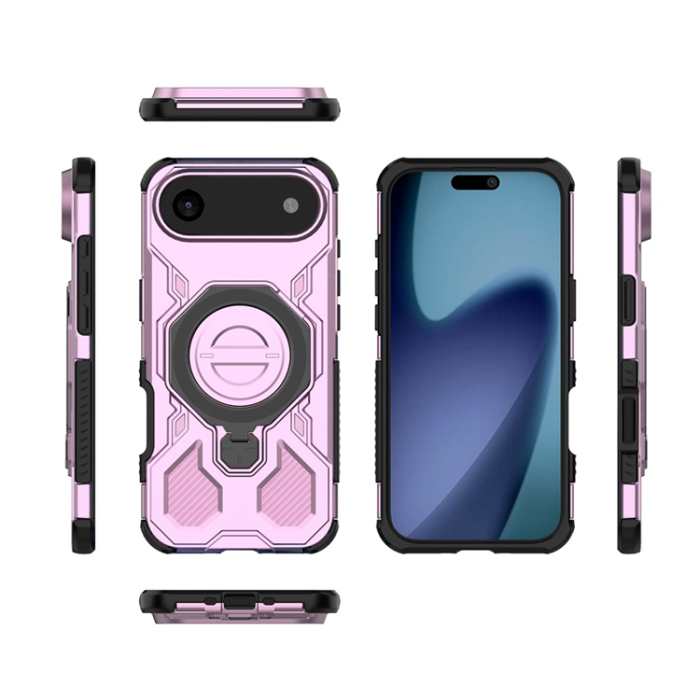 A-One Brand - iPhone 17 Air Mobilskal Rotating Kickstand - Rosa
