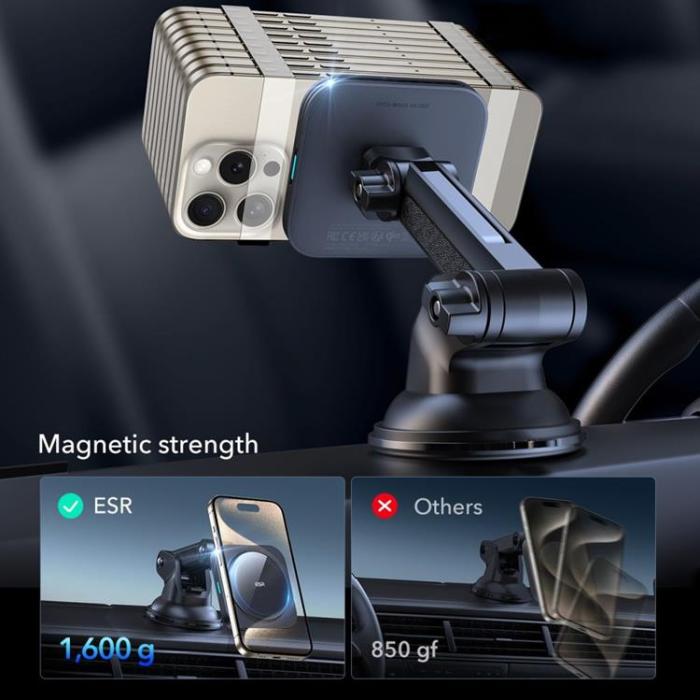 ESR - ESR Qi2 15W Magsafe Instrumentbräda Bilhållare Trådlös laddare