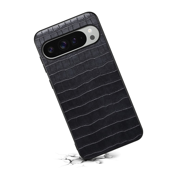 A-One Brand - Google Pixel 10 Pro XL Mobilskal Crocodile Texture - Svart