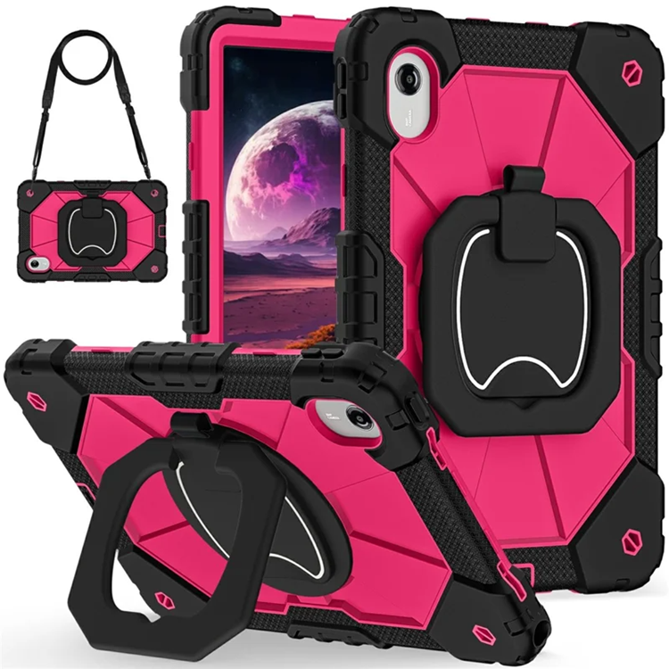 Lenovo M11/Idea Tab Mobilskal Silikon Kickstand (Svart/Rose) | 2353 | AlltMobil