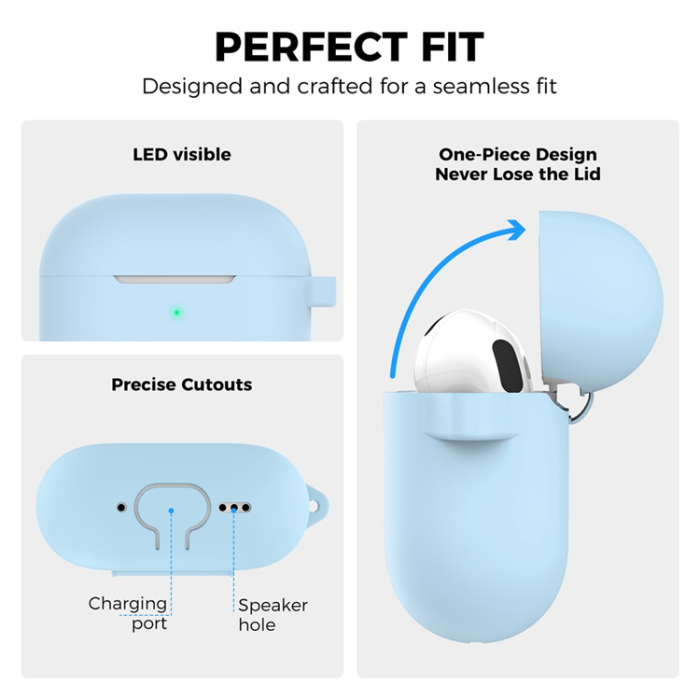 AHASTYLE - AHASTYLE AirPods 4 Skal Silikon PT196 - Babyblå