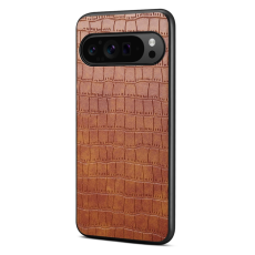 A-One Brand - Google Pixel 10/10 Pro Mobilskal Crocodile Texture - Brun