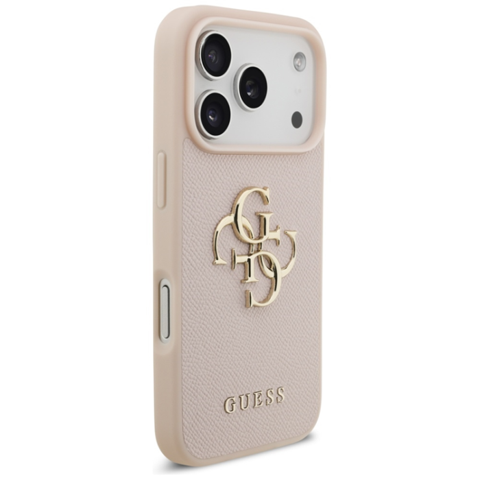 Guess - Guess iPhone 17 Pro Mobilskal Grained Classic Logo - Rosa