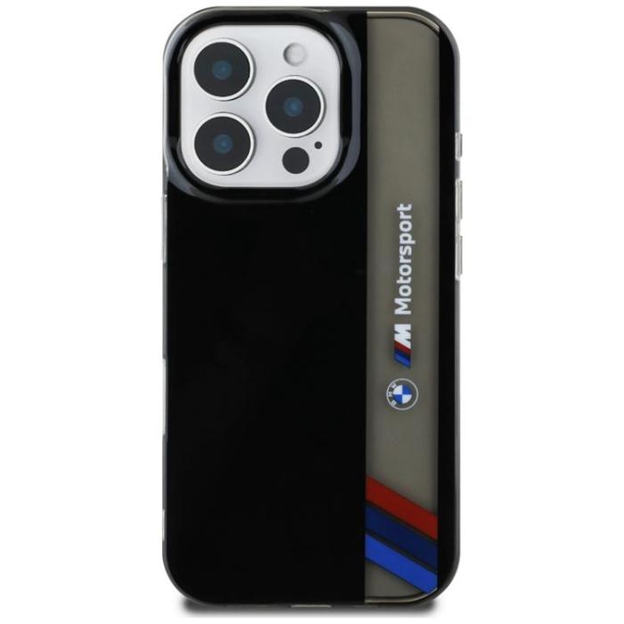 BMW - BMW iPhone 16 Pro Max Mobilskal Motorsport IML Vertical Stripe - Svart