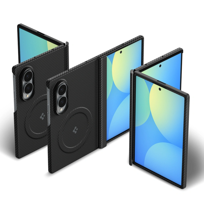 Spigen - Spigen Mobilskal För Galaxy Z Fold 8 Magsafe Airskin Aramid - Svart