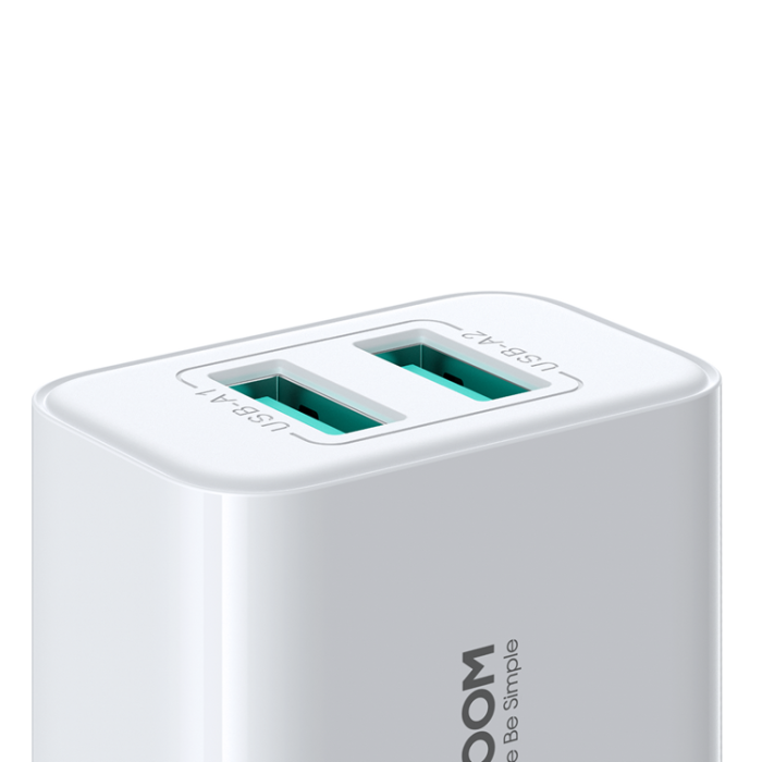 Joyroom - Joyroom Nätladdare 2xUSB-A 10.5W 2.1A - Vit