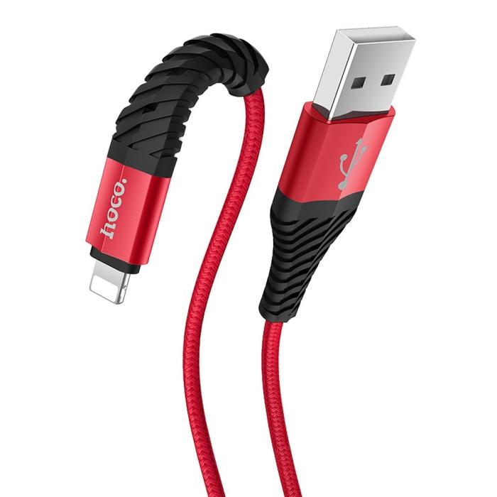 Hoco - HOCO COOL USB-A till Lightning kabel 1m Röd