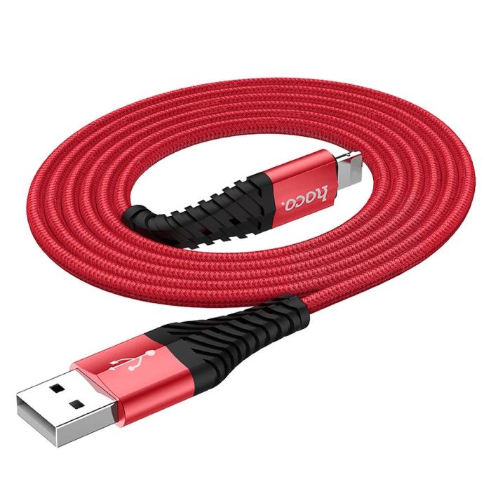 Hoco - HOCO COOL USB-A till Lightning kabel 1m Röd