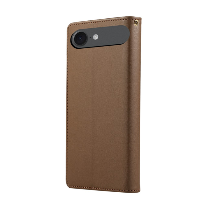 A-One Brand - iPhone 17 Air Plånboksfodral RFID Rhombus Läder - Brun