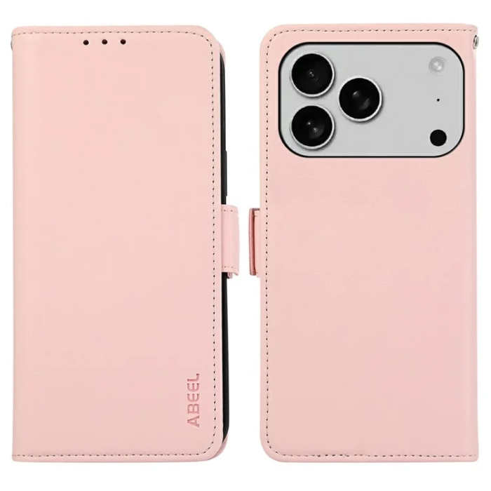 ABEEL - ABEEL iPhone 17 Pro Max Plånboksfodral Läder RFID Skydd