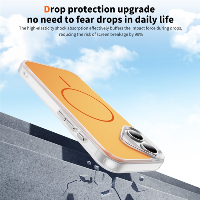 A-One Brand - iPhone 17 Mobilskal MagSafe Skin Touch TPU PC - Orange