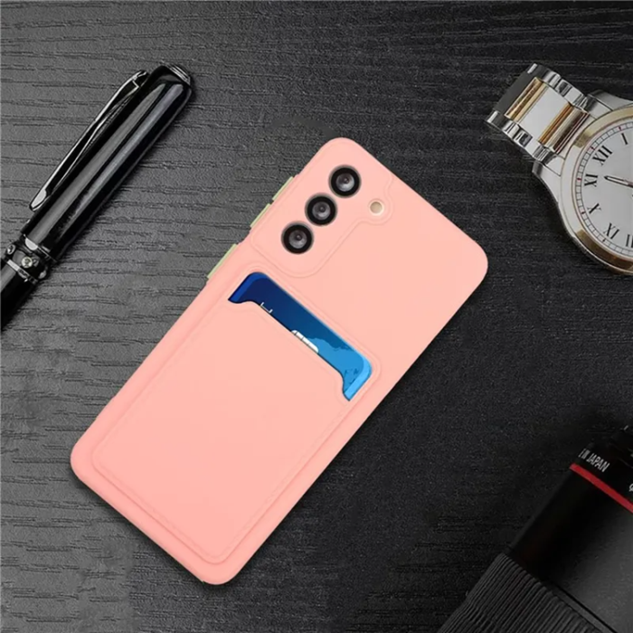 OEM - Galaxy S23 Plus Mobilskal Korthållare TPU - Rosa