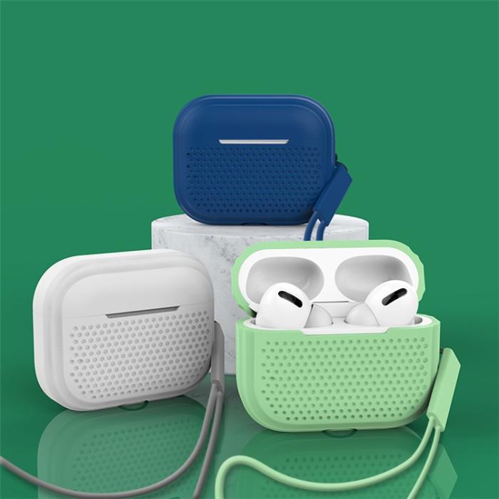 A-One Brand - Airpods Pro 2 Skal Silikon med Rem - Svart