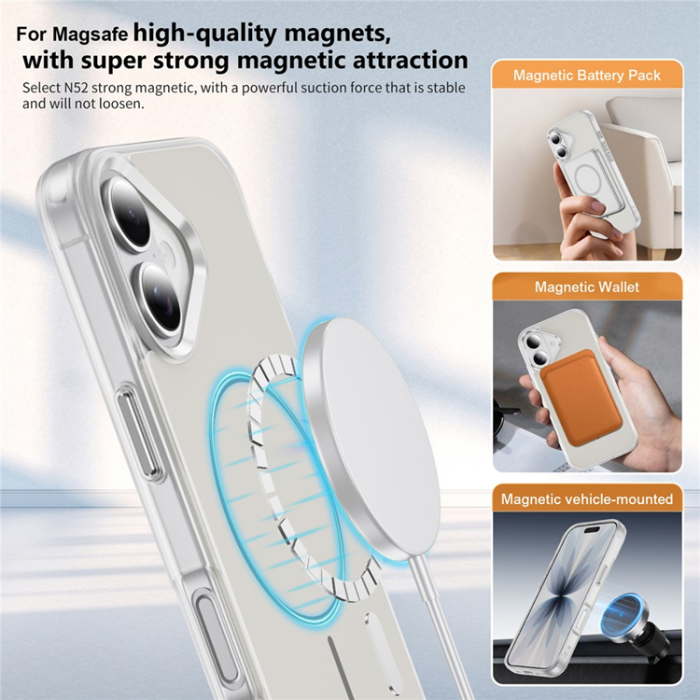 A-One Brand - iPhone 17 Mobilskal MagSafe Skin Touch TPU PC - Vit