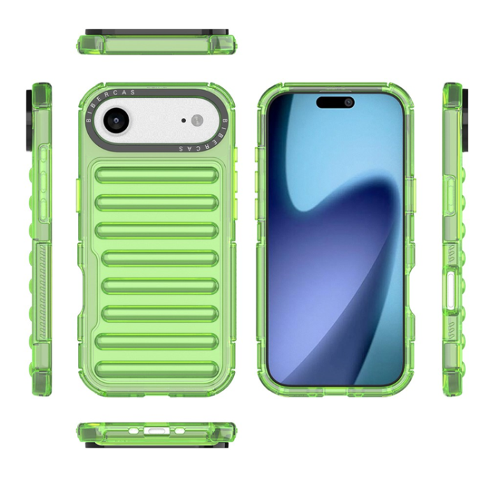 A-One Brand - iPhone 17 Air Mobilskal Stripe Design Detachable - Grön