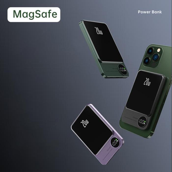 SUIDDY - SUIDDY PD20W Magsafe Trådlös Powerbank 10000mAh - Grön