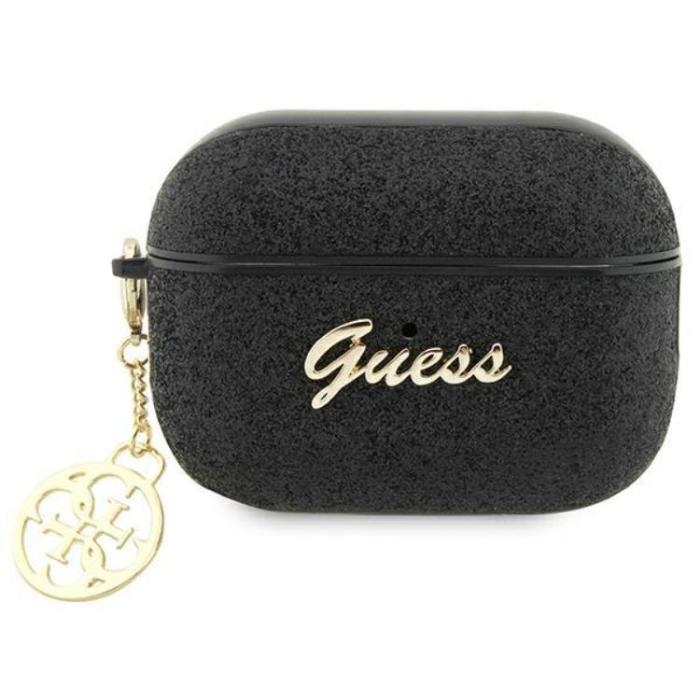 Guess - Guess Airpods Pro 2 Skal Glitter Flake Charm - Svart