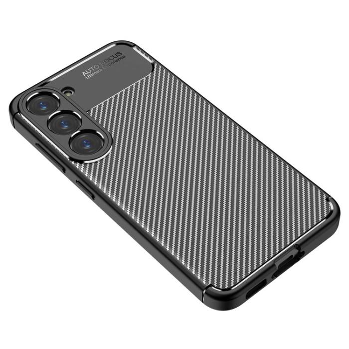 A-One Brand - Galaxy S23 Skal Carbon Fiber Texture - Svart
