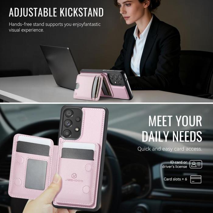 OEM - JEEHOOD Samsung Galaxy A33 5G Mobilskal KonstLäder - Rosa