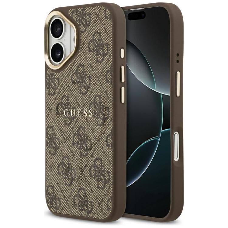 Guess iPhone 17 Mobilskal MagSafe 4G PU Classic Logo - Brun | 2353 | AlltMobil