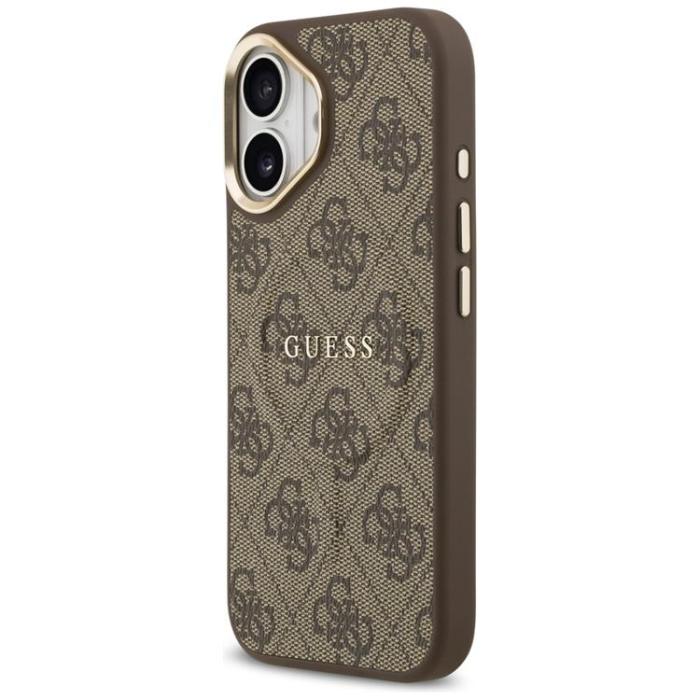 Guess - Guess iPhone 17 Mobilskal MagSafe 4G PU Classic Logo - Brun