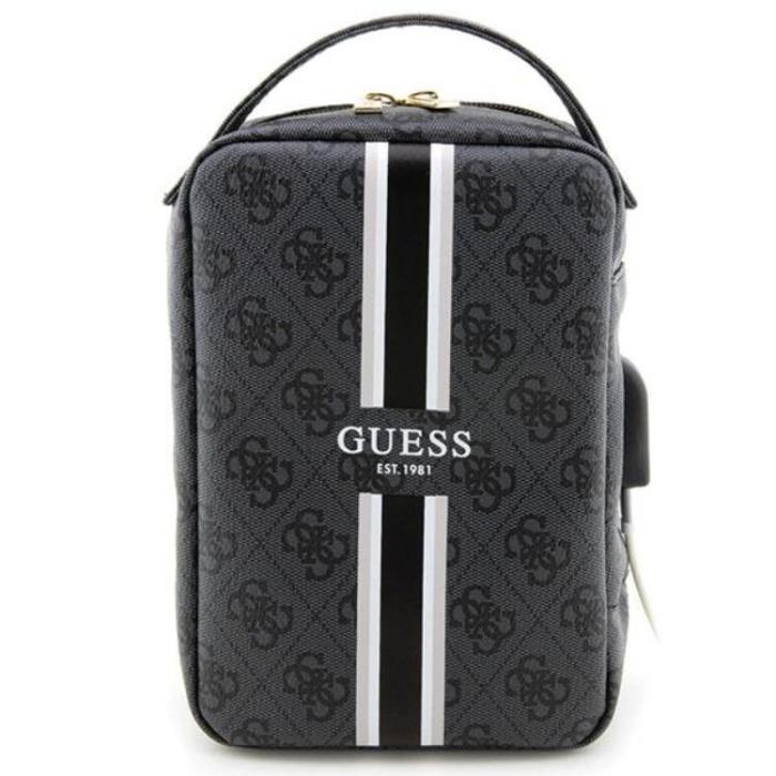 Guess - Guess Organizerväska Printed Stripes - Svart