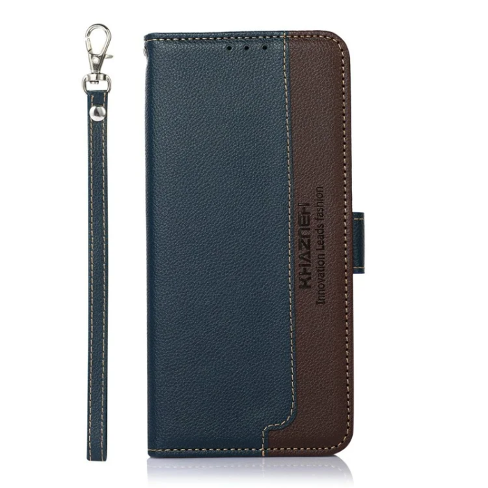 KHAZNEH - KHAZNEH iPhone 17 Pro Max Plånboksfodral RFID Blocking - Blå