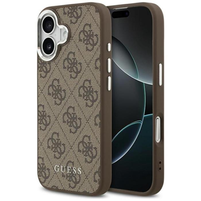 Guess - Guess iPhone 17 Mobilskal MagSafe 4G Classic Logo - Brun