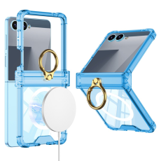 GKK - GKK Galaxy Z Flip 7 Mobilskal med Ringhållare Airbag Shockproof - Blå