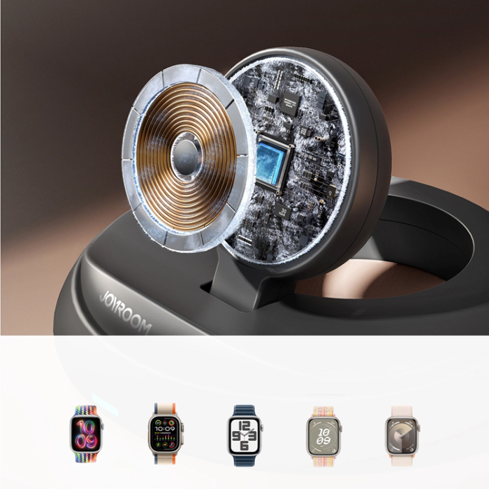 Joyroom - Joyroom Hopfällbar Trådlös Laddare för Apple Watch - Svart