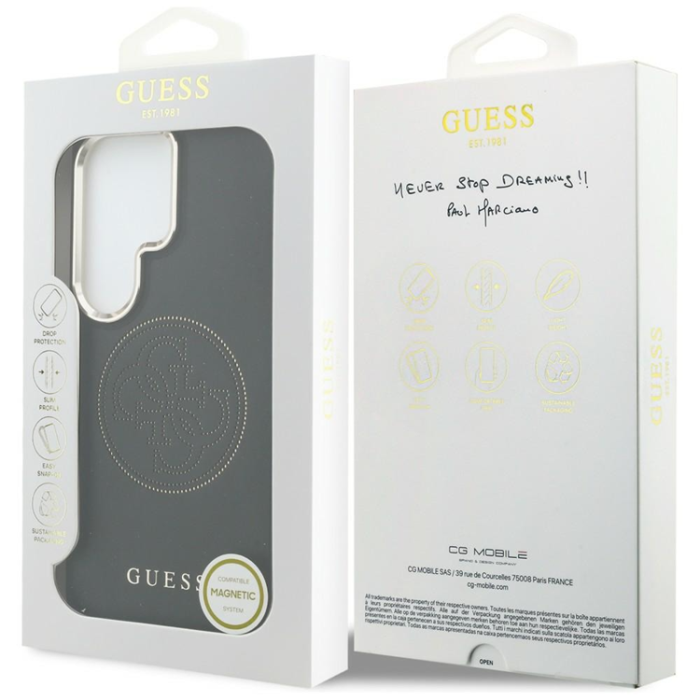 Guess - Guess Mobilskal För Galaxy S26 Ultra MagSafe Perforated Logo - Svart