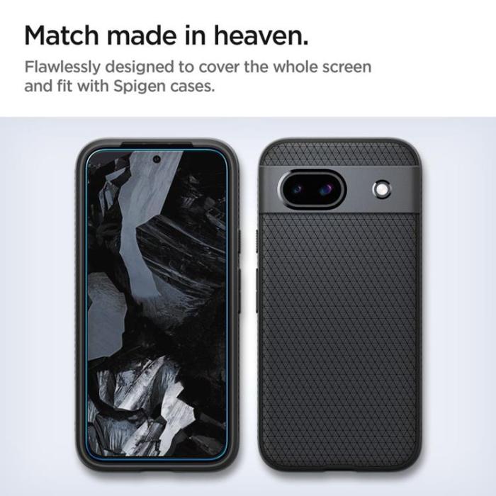Spigen - [2-Pack] Spigen Google Pixel 8 Pro Härdat Glas Skärmskydd