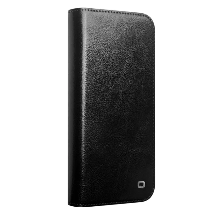 QIALINO - Qialino iPhone 16 Pro Max Plånboksfodral Äkta Läder - Svart