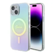 Guess - Guess Mobilskal till iPhone 15 Magsafe IML Iridescent - Turquoise