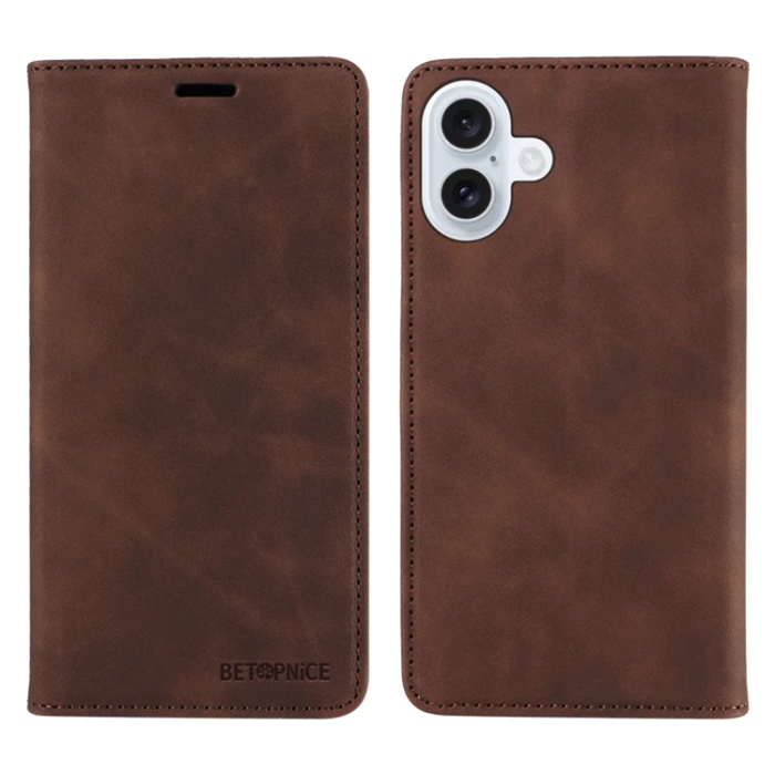 BETOPNICE - Betopnice iPhone 17 Plånboksfodral Magnetic RFID Blocking - Brun