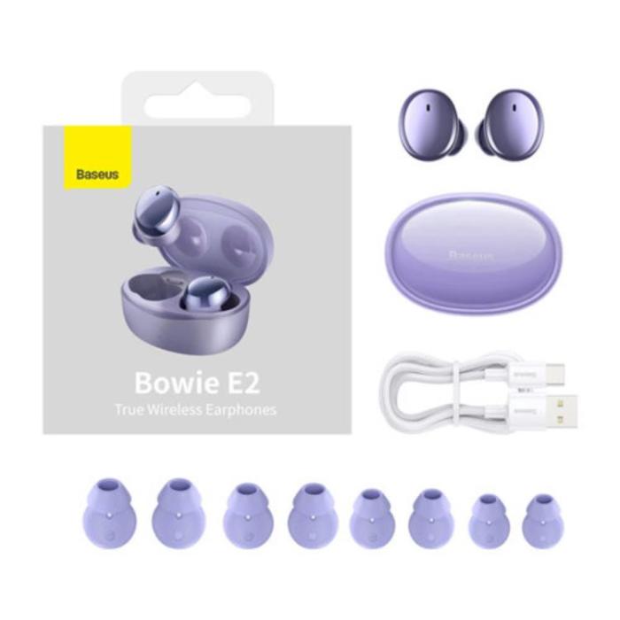 UTGATT1 - Baseus Bowie E2 TWS Bluetooth Trådlösa Hörlurar - Lila