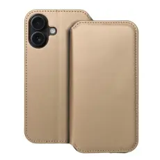 OEM - iPhone 16 Plus Pl&aring;nboksfodral Dual Pocket - Guld