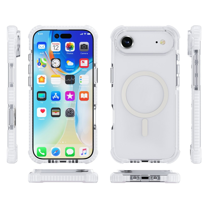 A-One Brand - iPhone Air Mobilskal MagSafe Förstärkta Hörn Acrylic - Vit