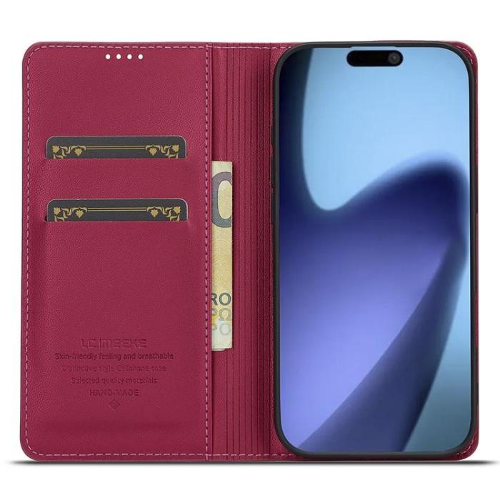 LC.imeeke - LC.IMEEKE iPhone Air Plånboksfodral PU Läder - Röd