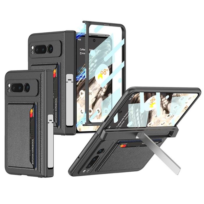 OEM - Google Pixel Fold Mobilskal Korthållare Kickstand - Svart
