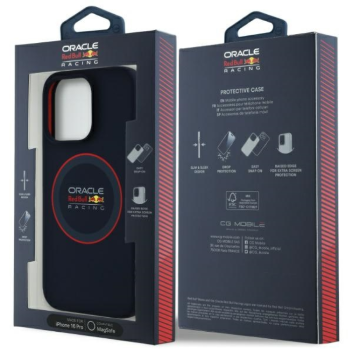 Red Bull - Red Bull iPhone 16 Pro Max Mobilskal MagSafe Röd Ring