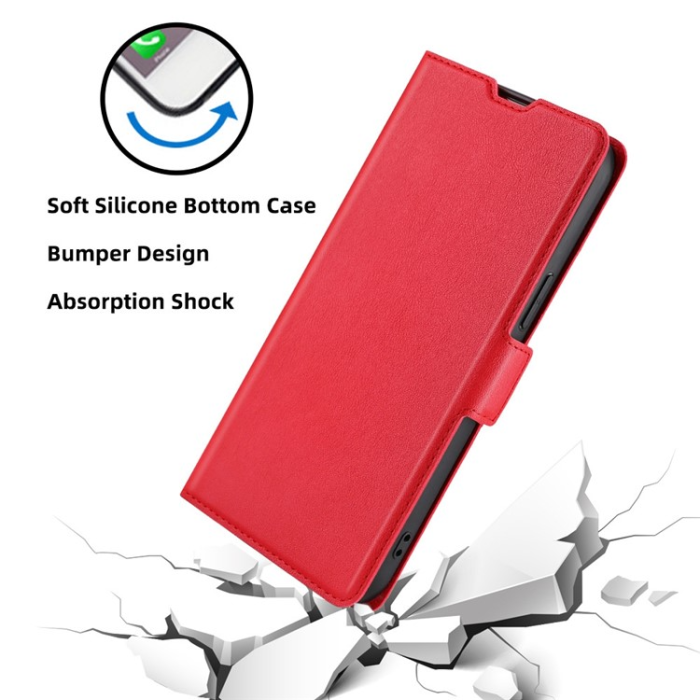 OEM - Xiaomi 13 Lite Plånboksfodral Dual Magnetic Clasp - Röd